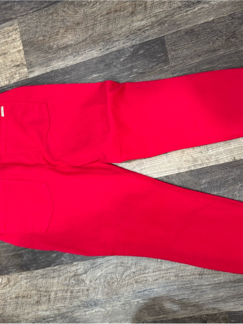 White House Black Market Bright Red Cropped Jeans